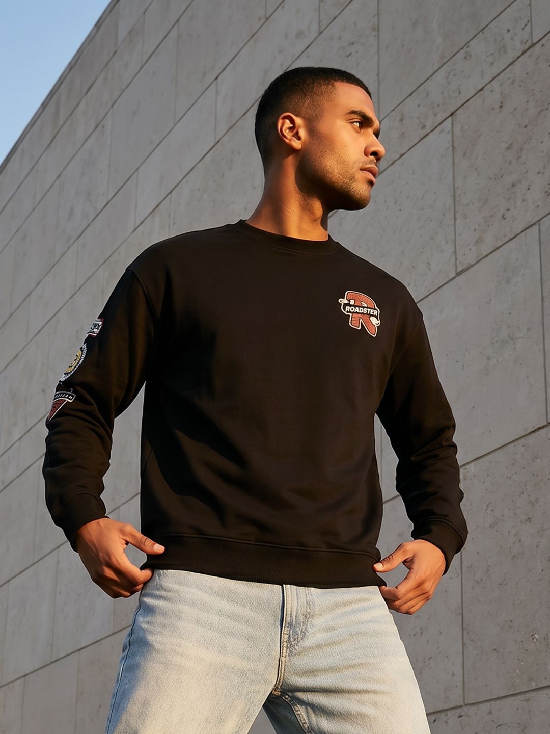 The Roadster Life Co. Printed Relaxed Fit Sweatshirt