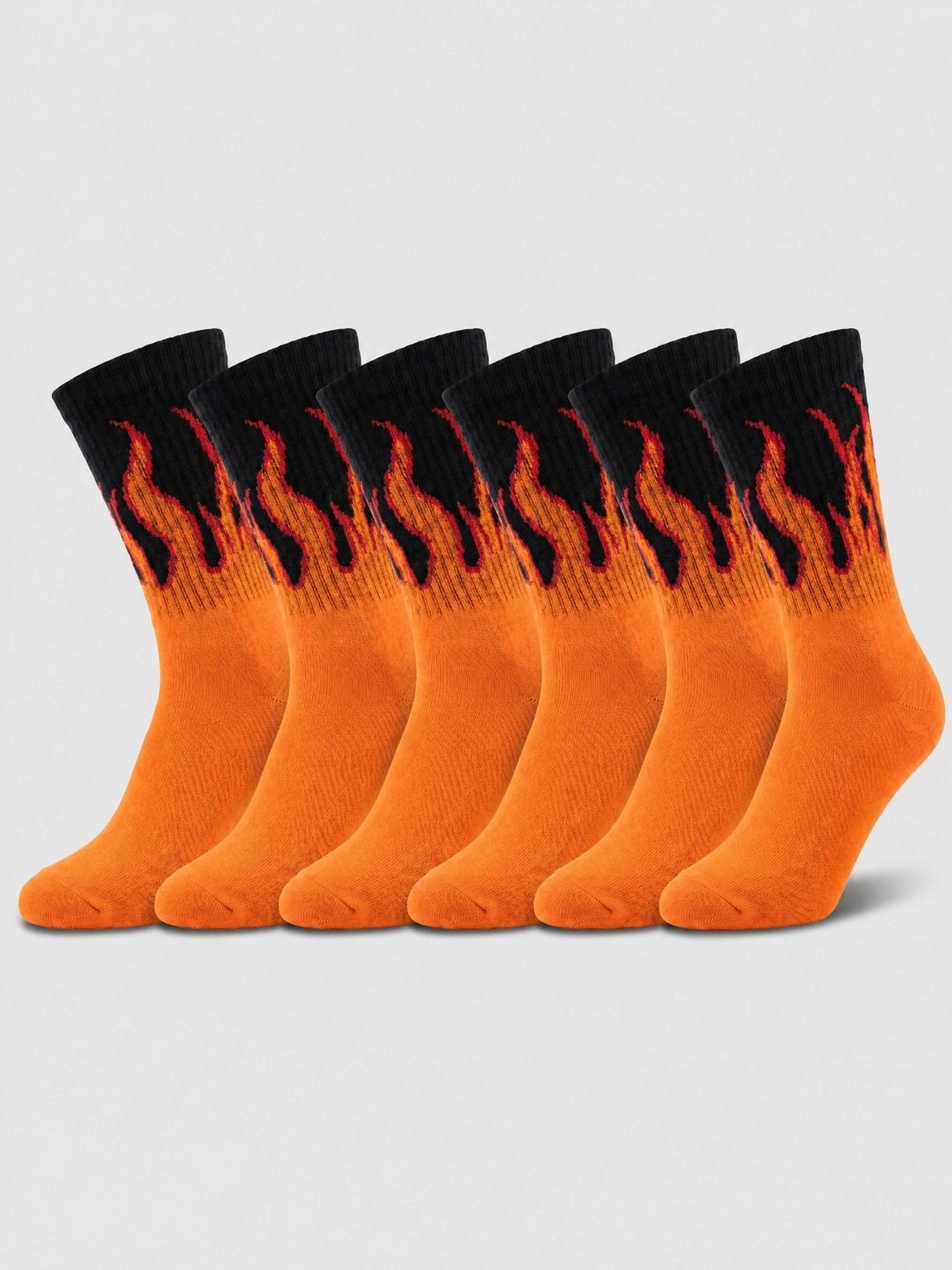 Moda Rapido Men Pack of 6 Cotton Blend Patterned Calf Length Socks