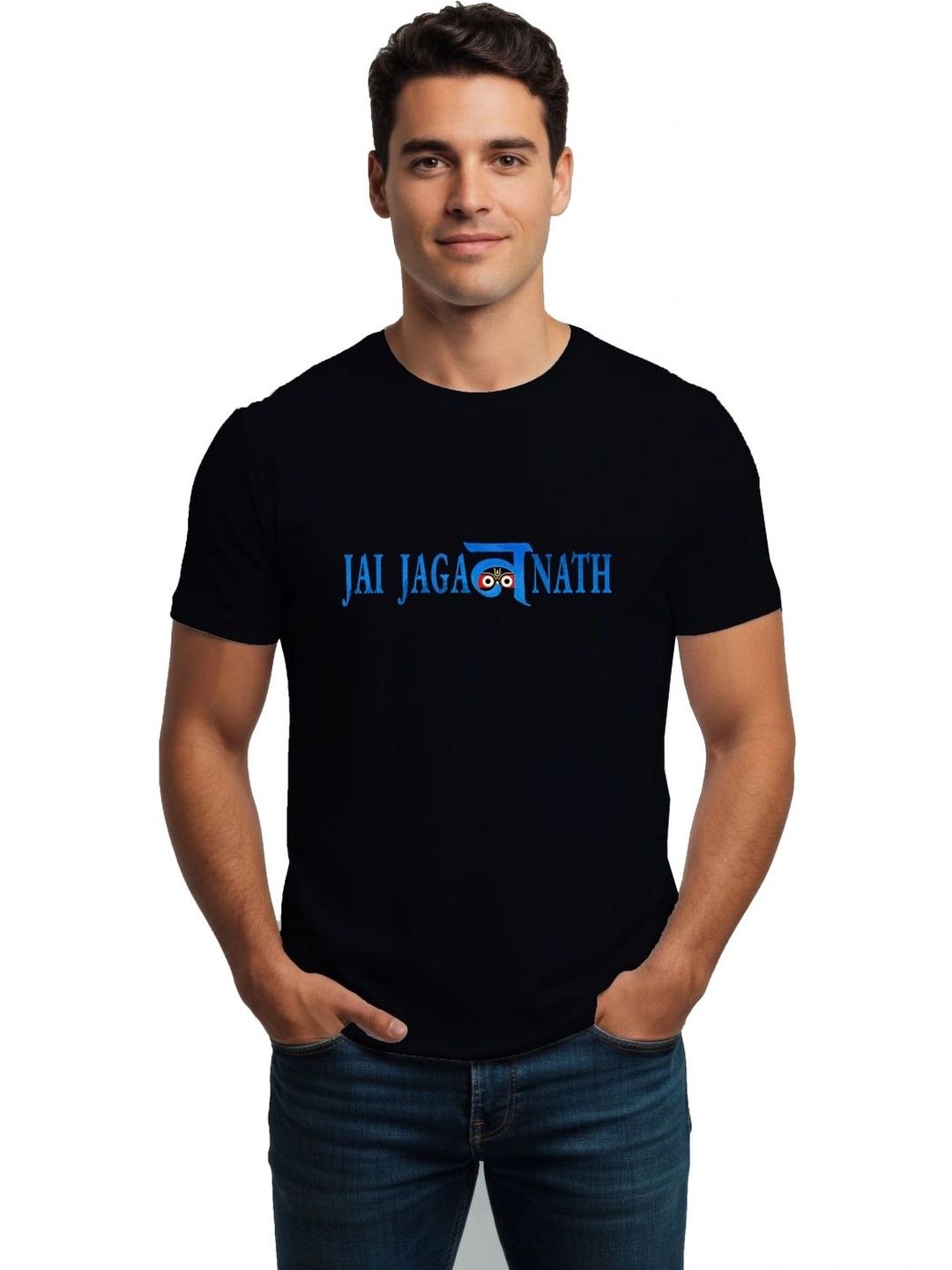 Sanaatani Men Typography Printed Pure Cotton T-shirt