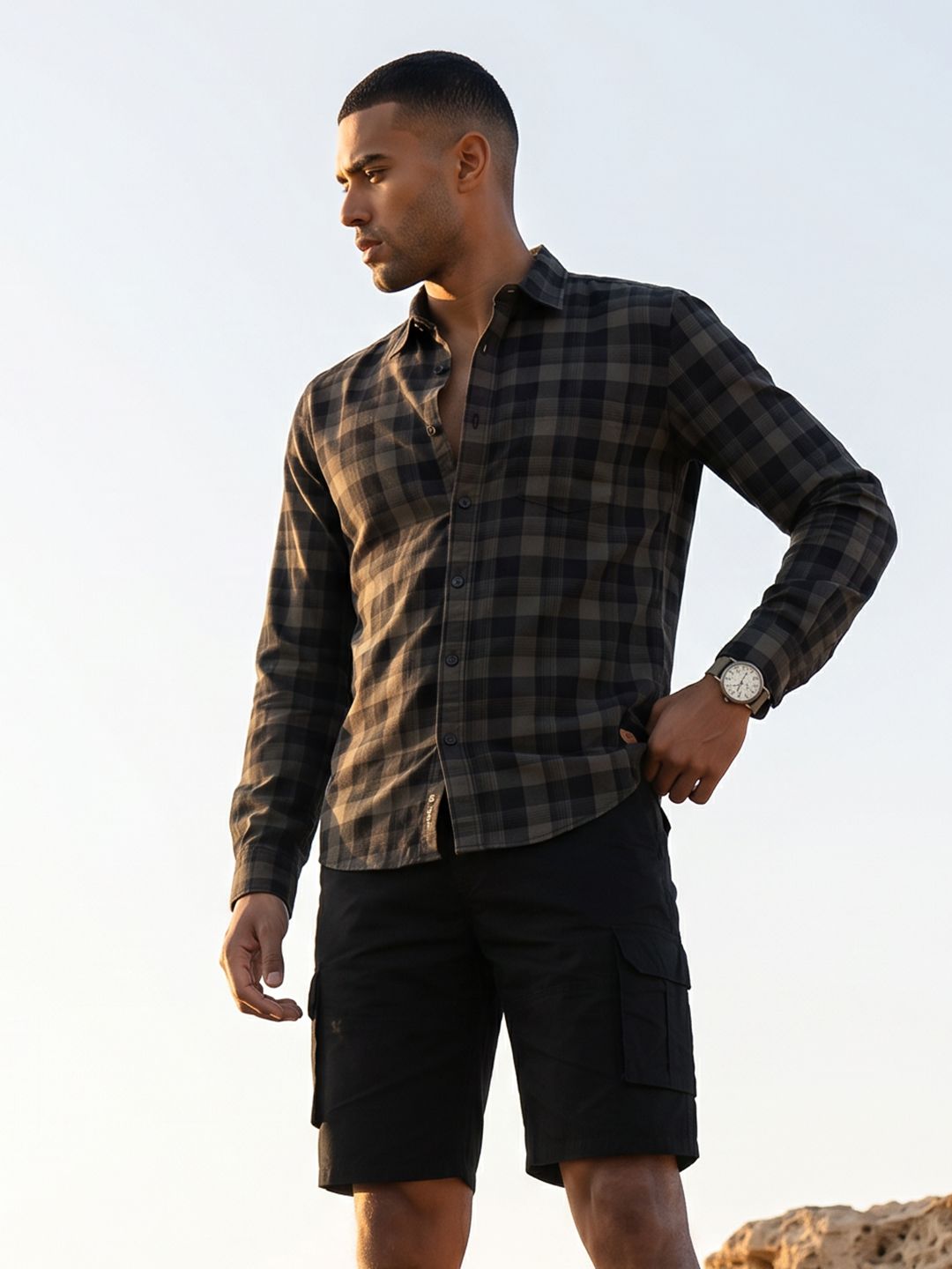 The Roadster Life Co. Checked Pure Cotton Casual Shirt