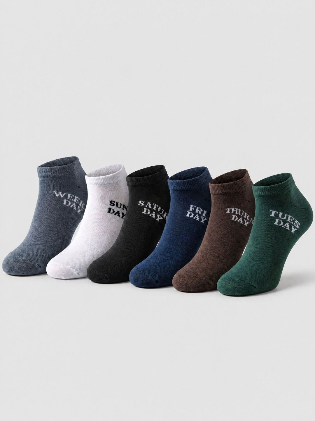 Moda Rapido Men Pack of 6 Cotton Blend Patterned Ankle Length Socks