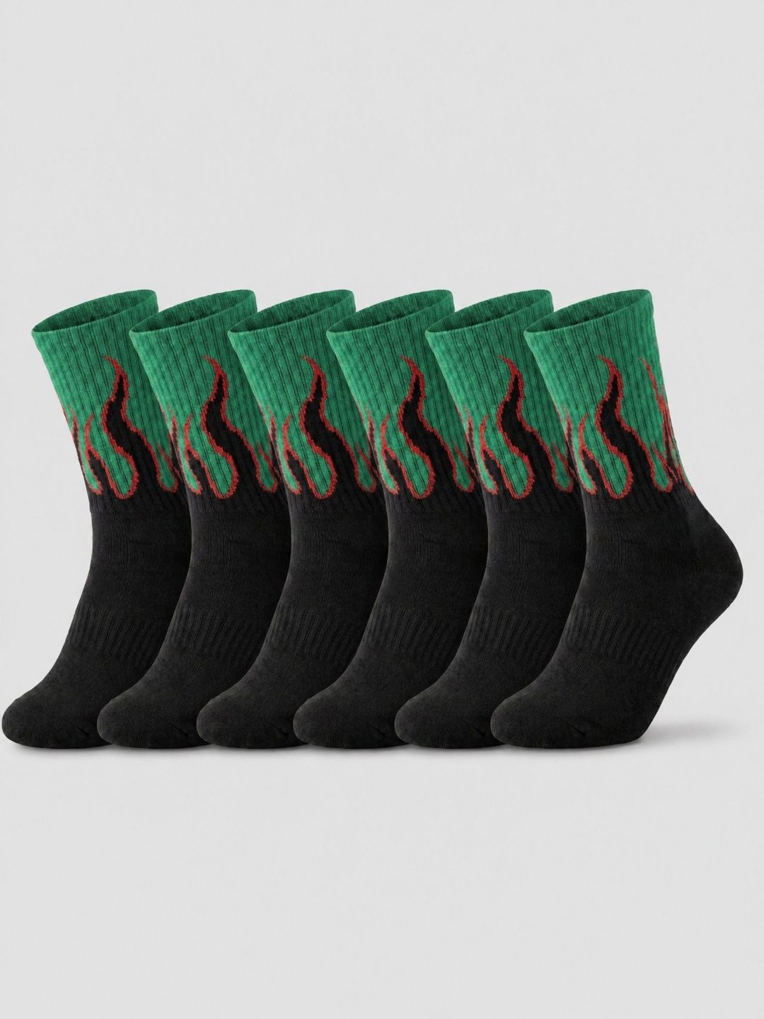 Moda Rapido Men Pack of 6 Cotton Blend Patterned Above Ankle Socks