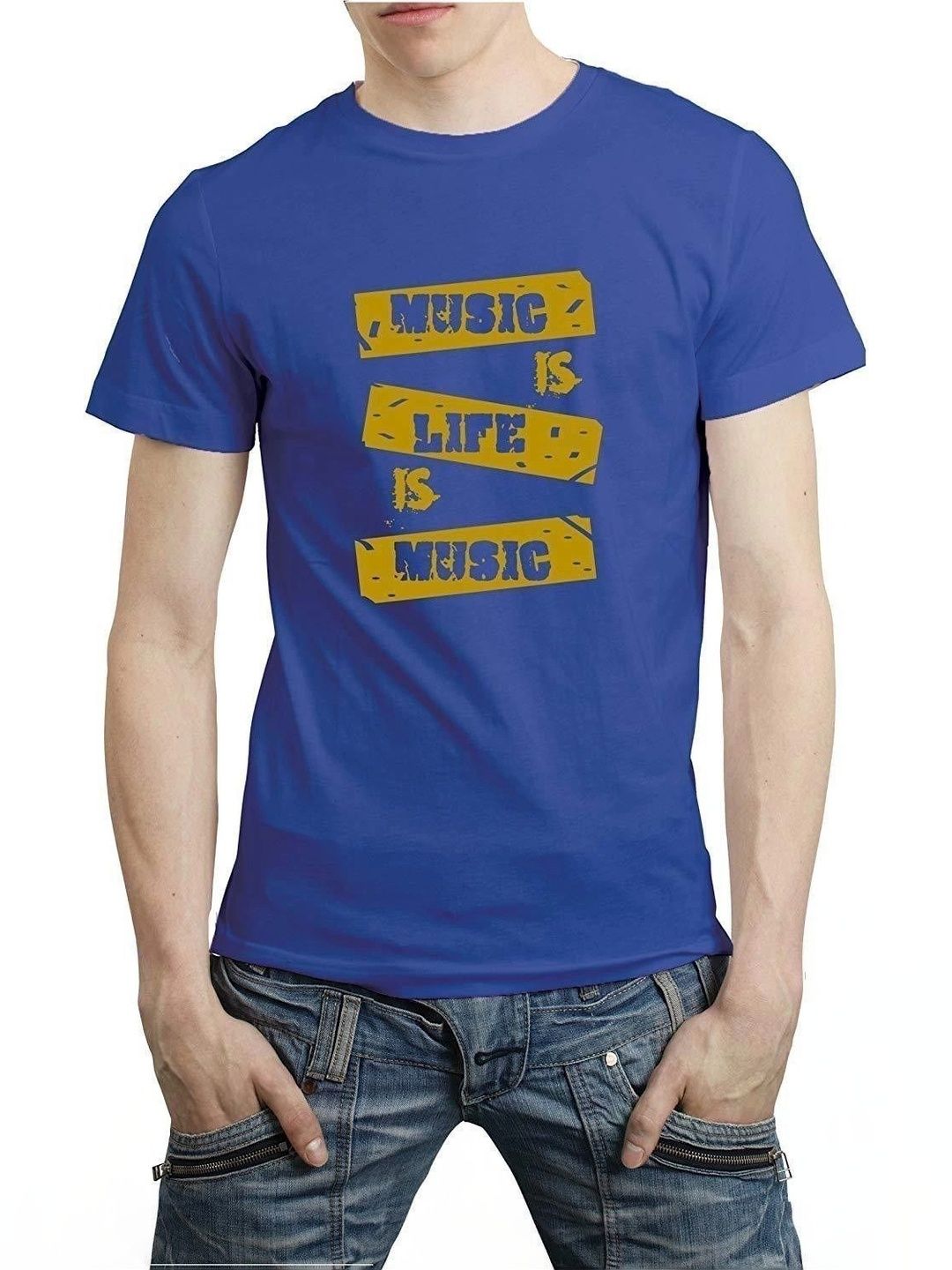 Double F Men Typography Printed T-shirt