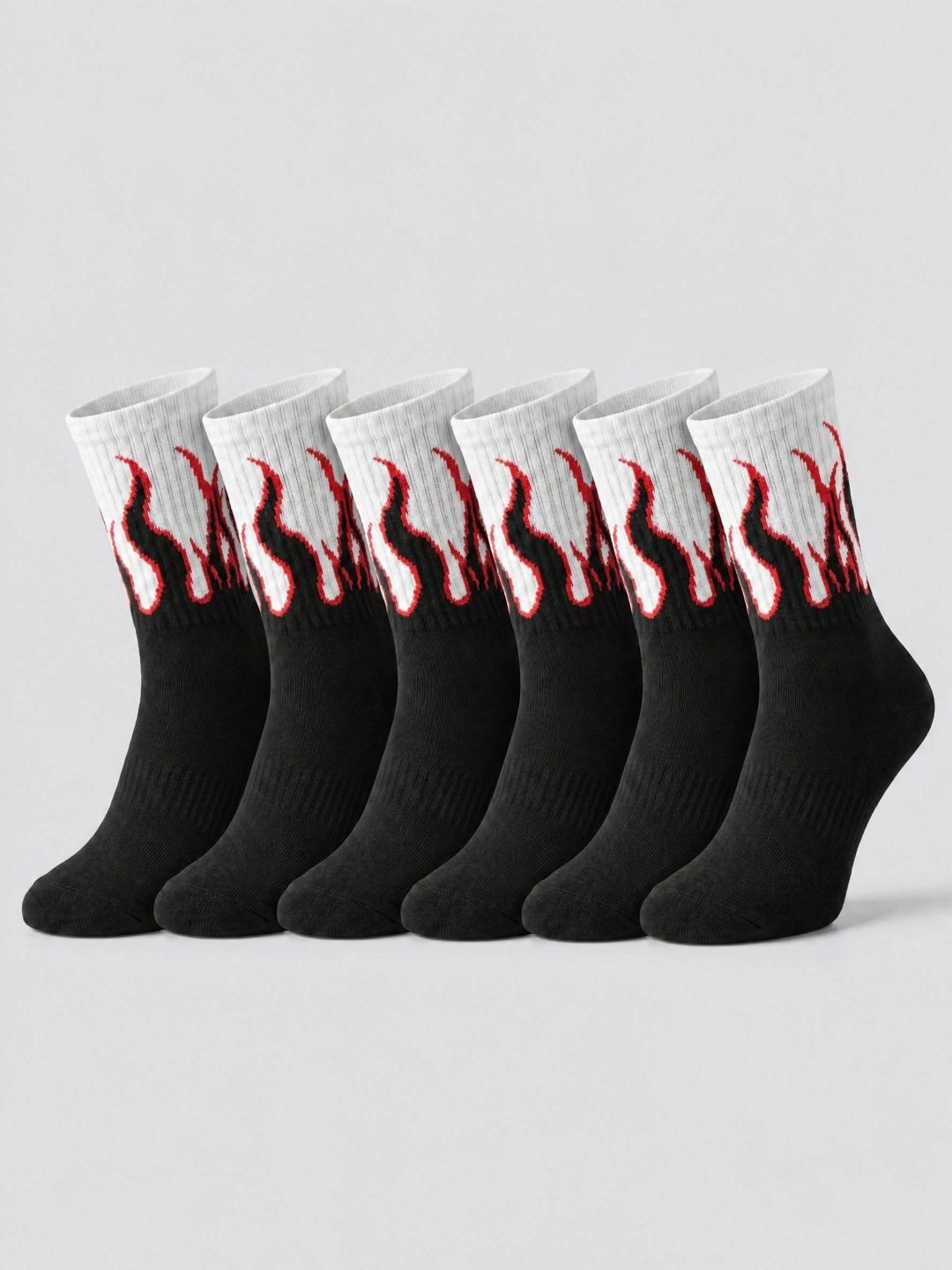 Moda Rapido Men Pack of 6 Cotton Blend Patterned Above Ankle Socks