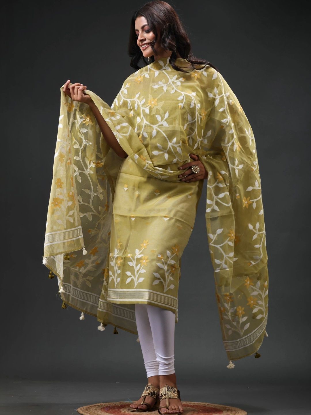 oishani saree ghor Pure Cotton Unstitched Dress Material