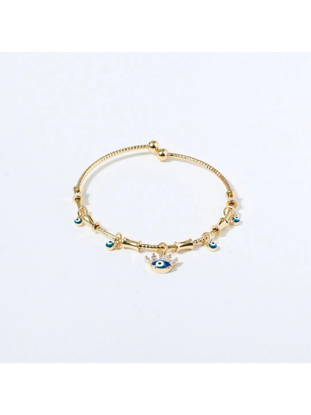 Gold-Plated Bracelet SALTY Chic Evil Eye Wrist Bracelet for Women