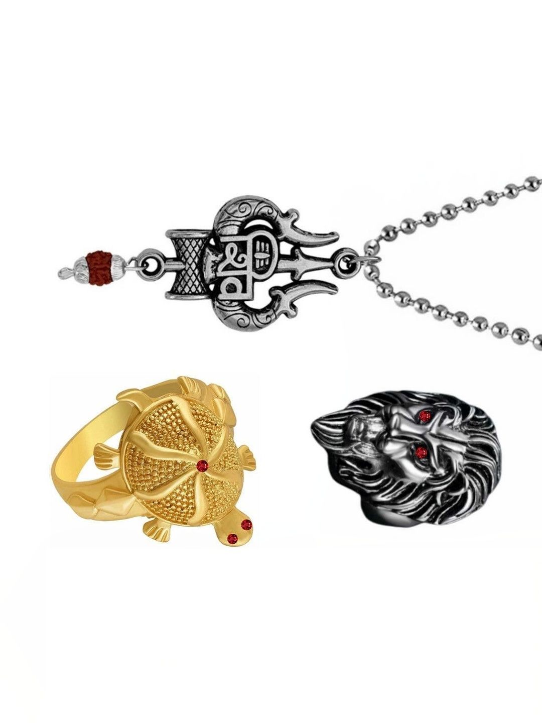 KINGSTYLE IMPEX Geometric Pendants with Chains