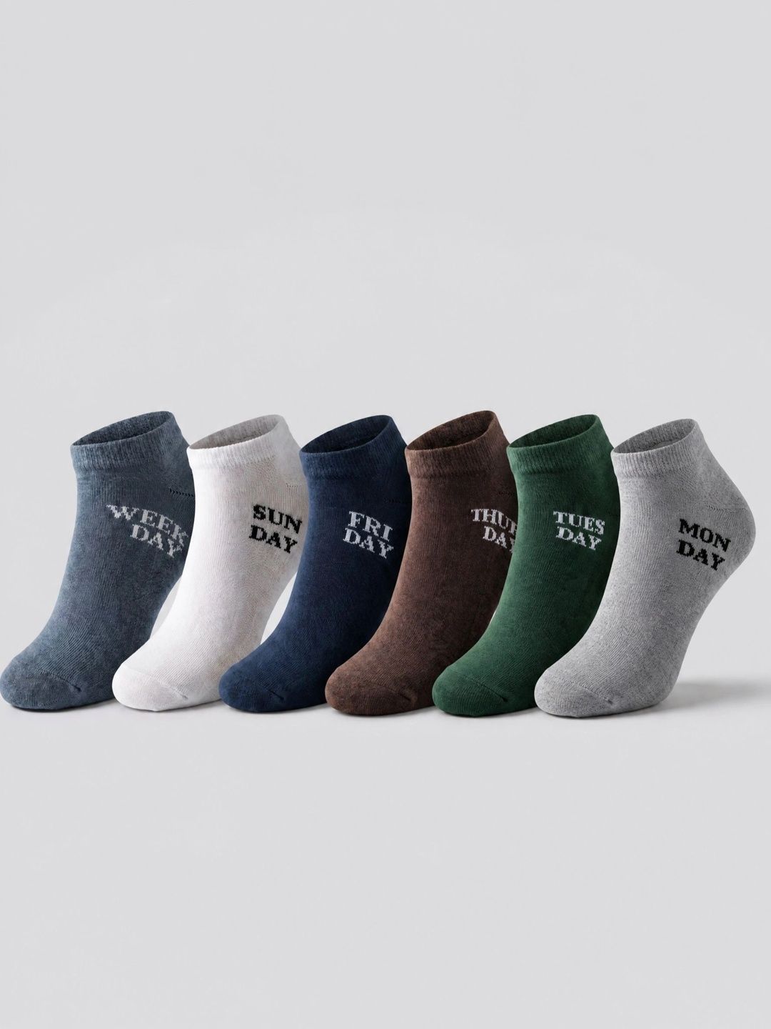 Moda Rapido Men Pack of 6 Cotton Blend Patterned Ankle Length Socks