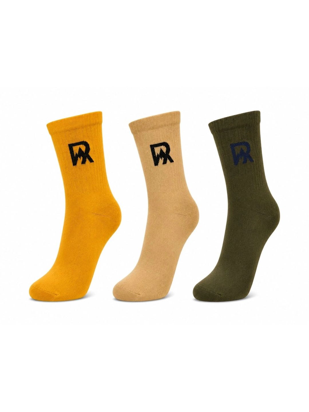 Roadster Men Pack of 3 Cotton Blend Assorted Patterned Calf Length Socks