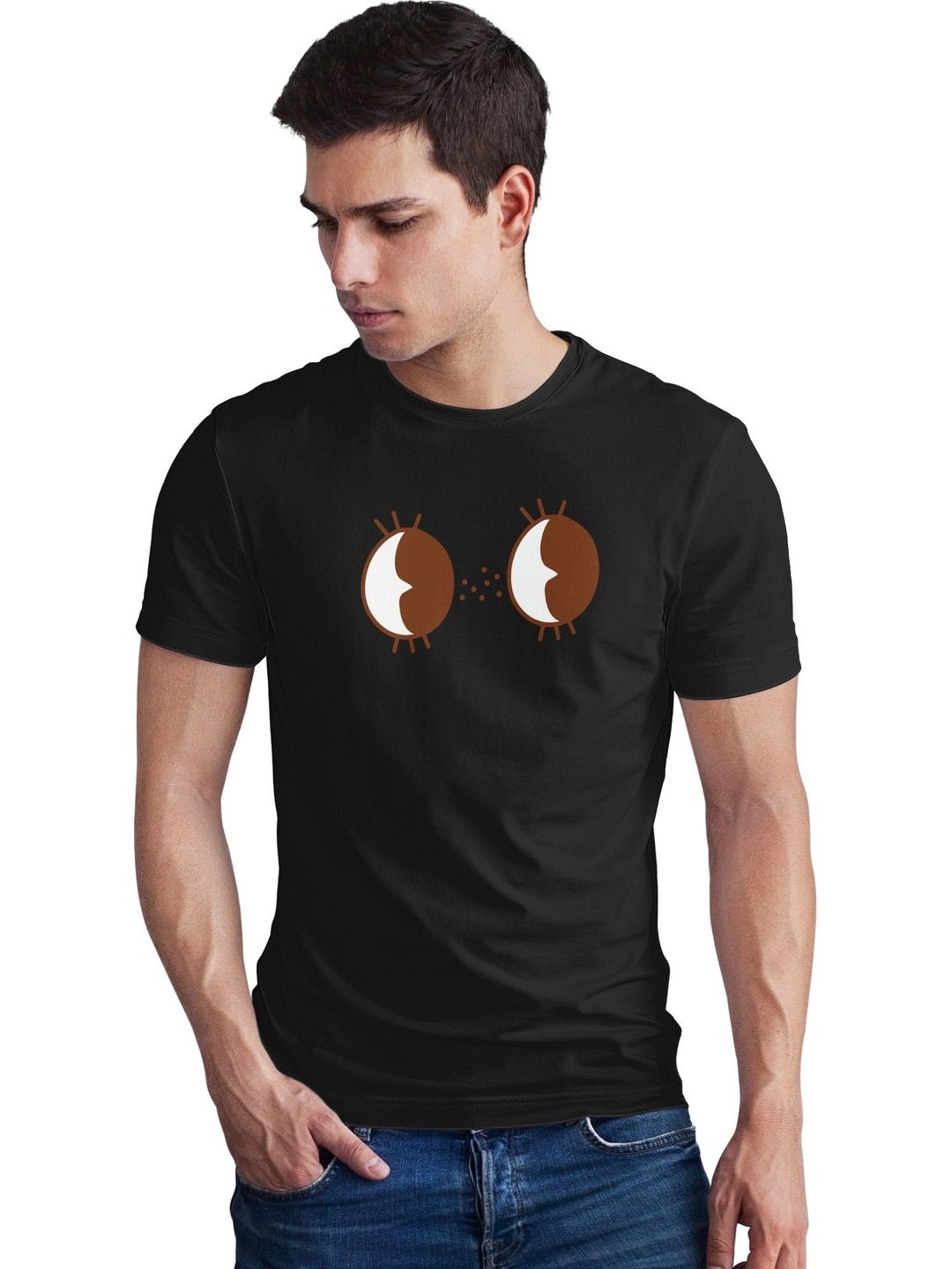 Seekbuylove Men Printed Bio Finish T-shirt