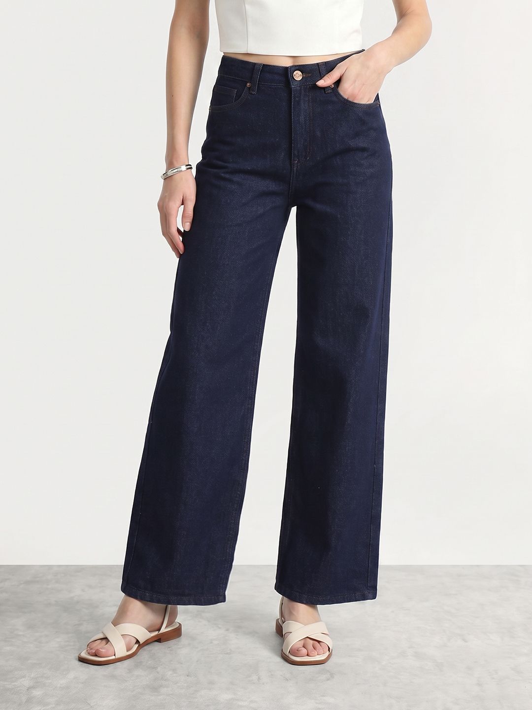 Mast & Harbour Mast & Harbour Women Wide Leg Stretchable Jeans