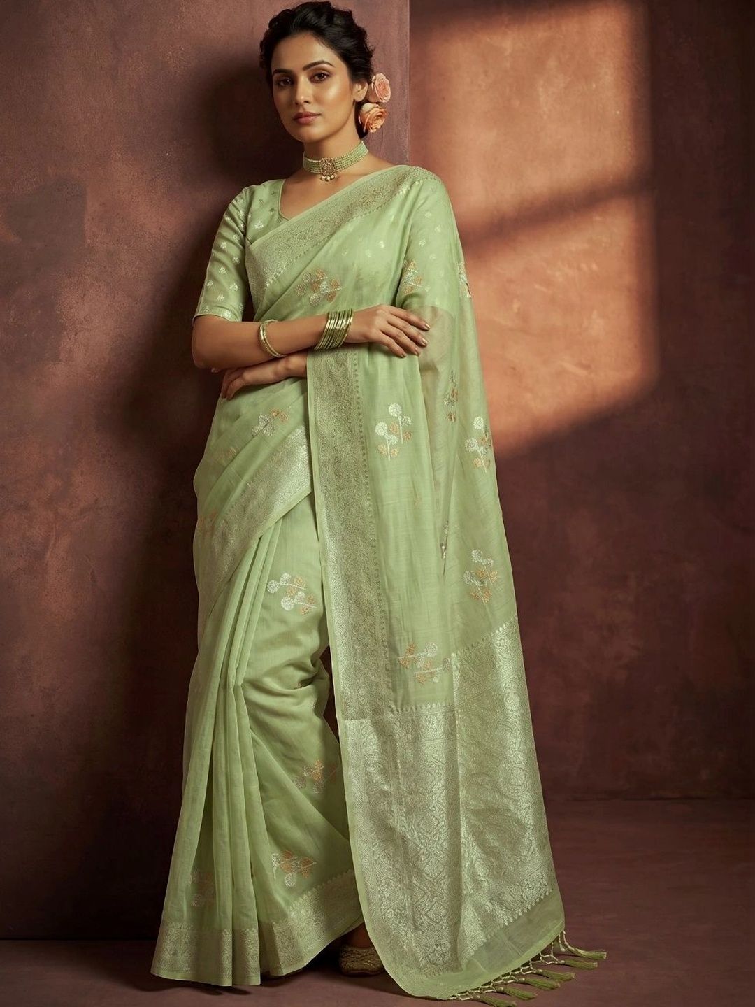 PARVATI FABRICS LIMITED Zari Pure Cotton Banarasi Saree