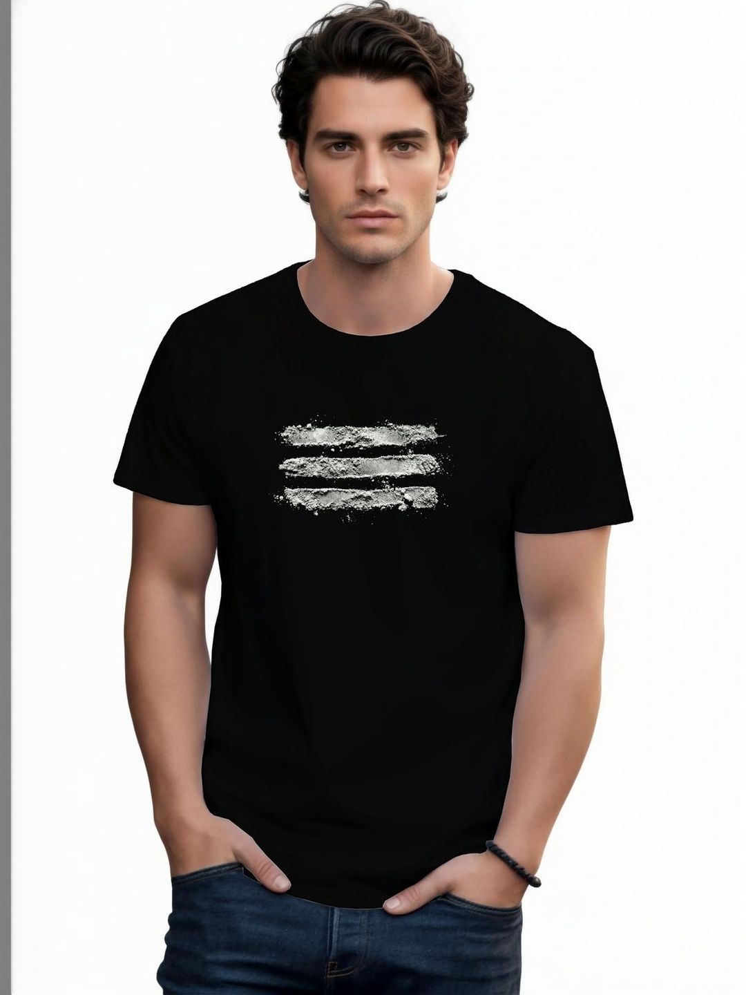 Sanaatani Men Printed Pure Cotton T-shirt
