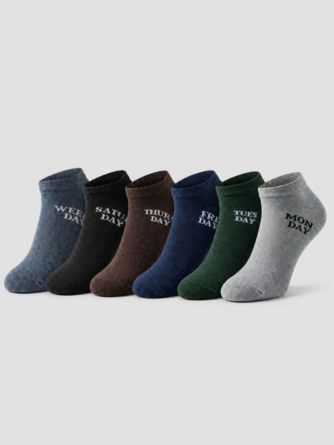 Moda Rapido Men Pack of 6 Cotton Blend Patterned Ankle Length Socks