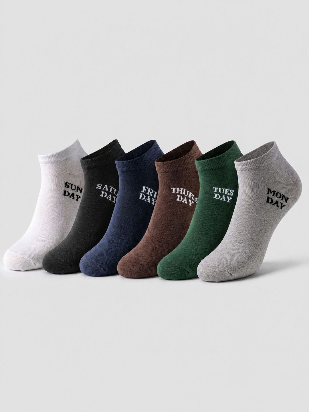 Moda Rapido Men Pack of 6 Cotton Blend Patterned Ankle Length Socks