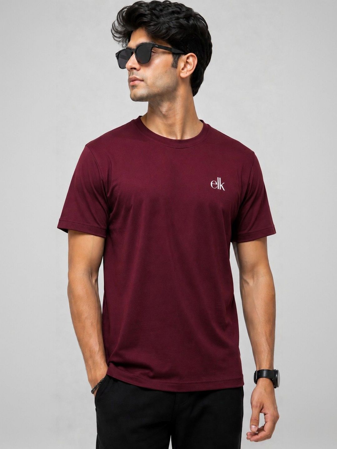 ESTYLISHKART Men Brand Logo T-shirt