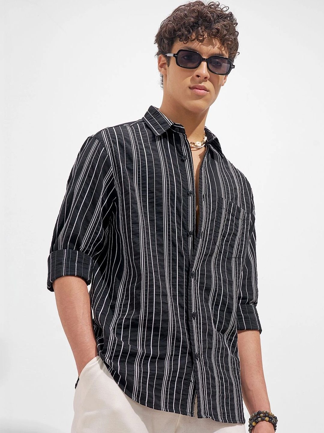 HIGHLANDER HIGHLANDER Men Striped Casual Shirt