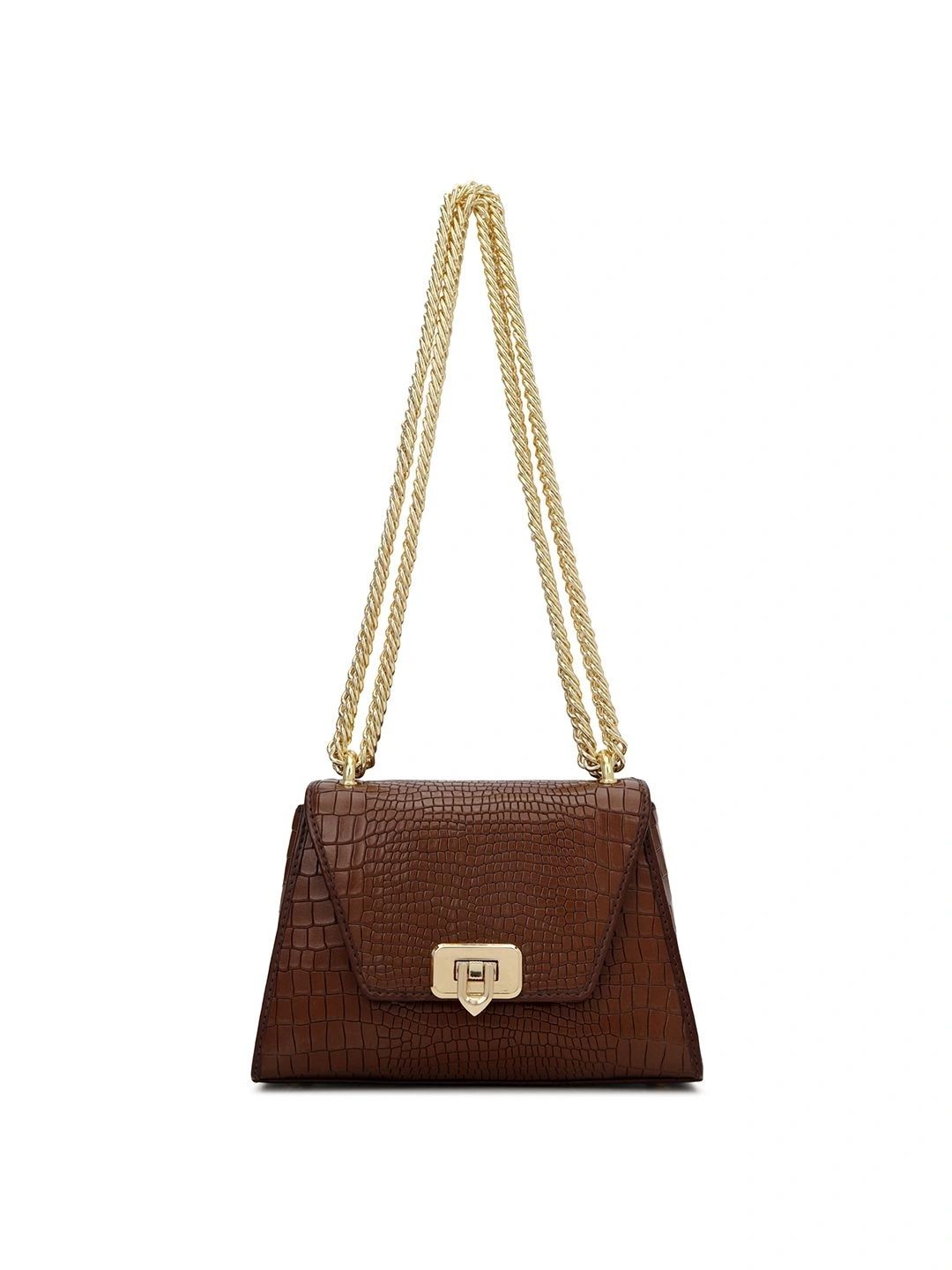 Da Milano Da Milano Textured Leather Structured Shoulder Bag