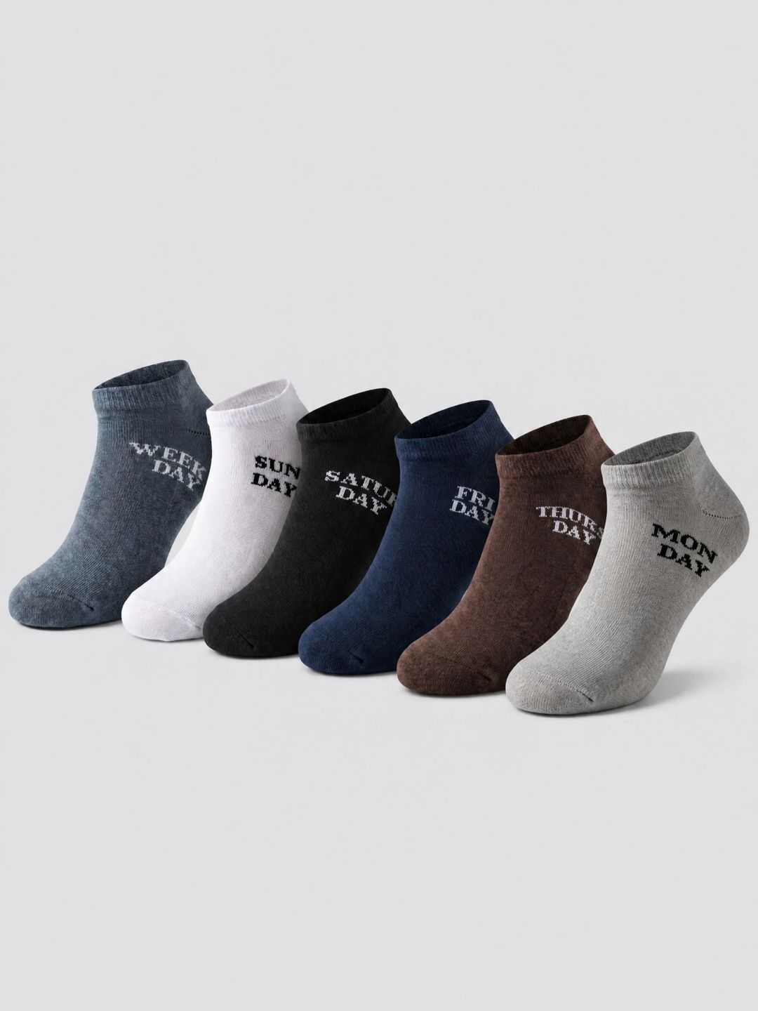 Moda Rapido Men Pack of 6 Cotton Blend Patterned Ankle Length Socks