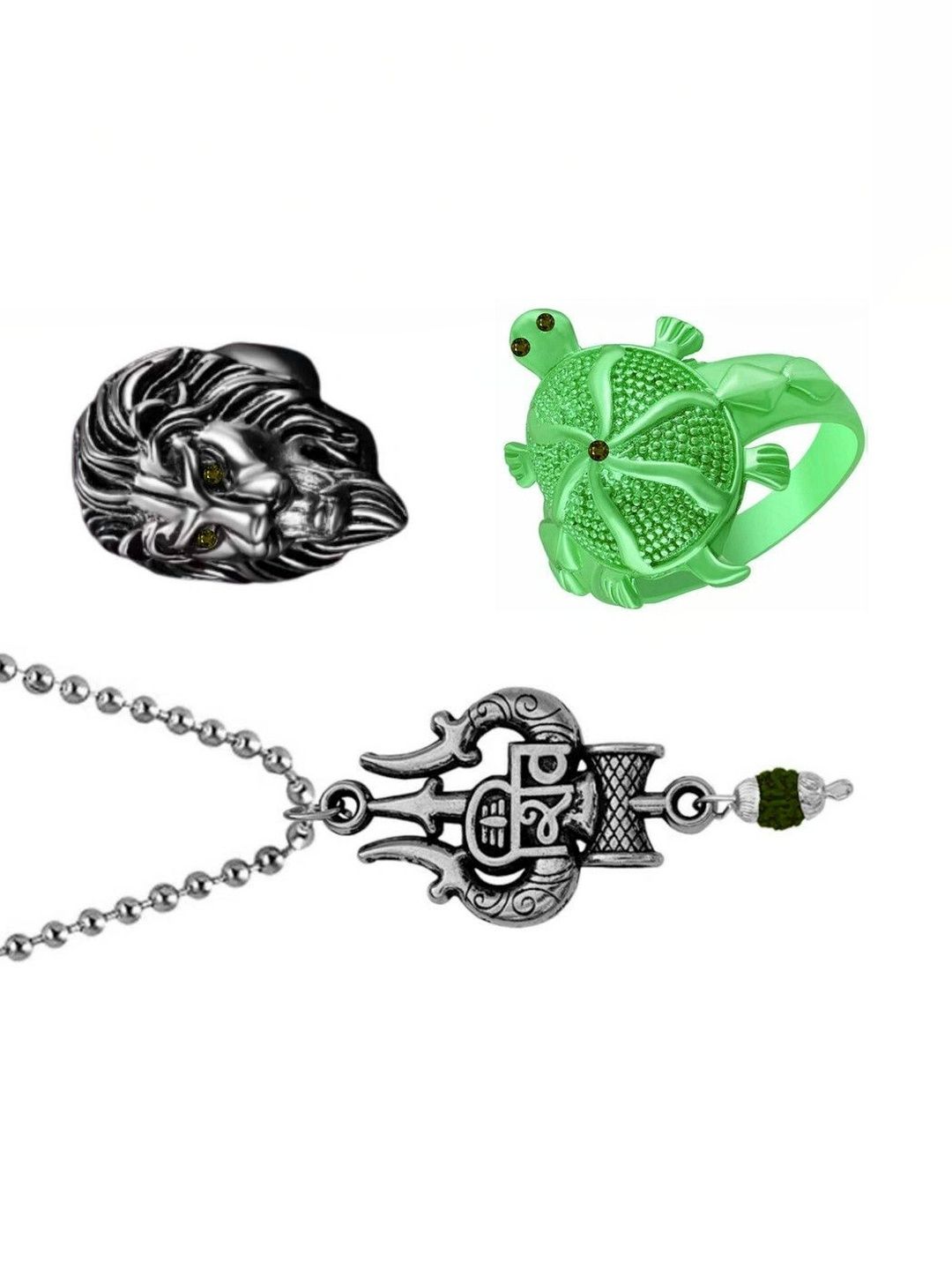 KINGSTYLE IMPEX Geometric Pendants with Chains