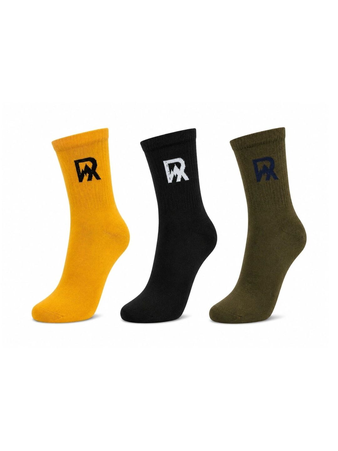Roadster Men Pack of 3 Cotton Blend Assorted Patterned Above Ankle Socks