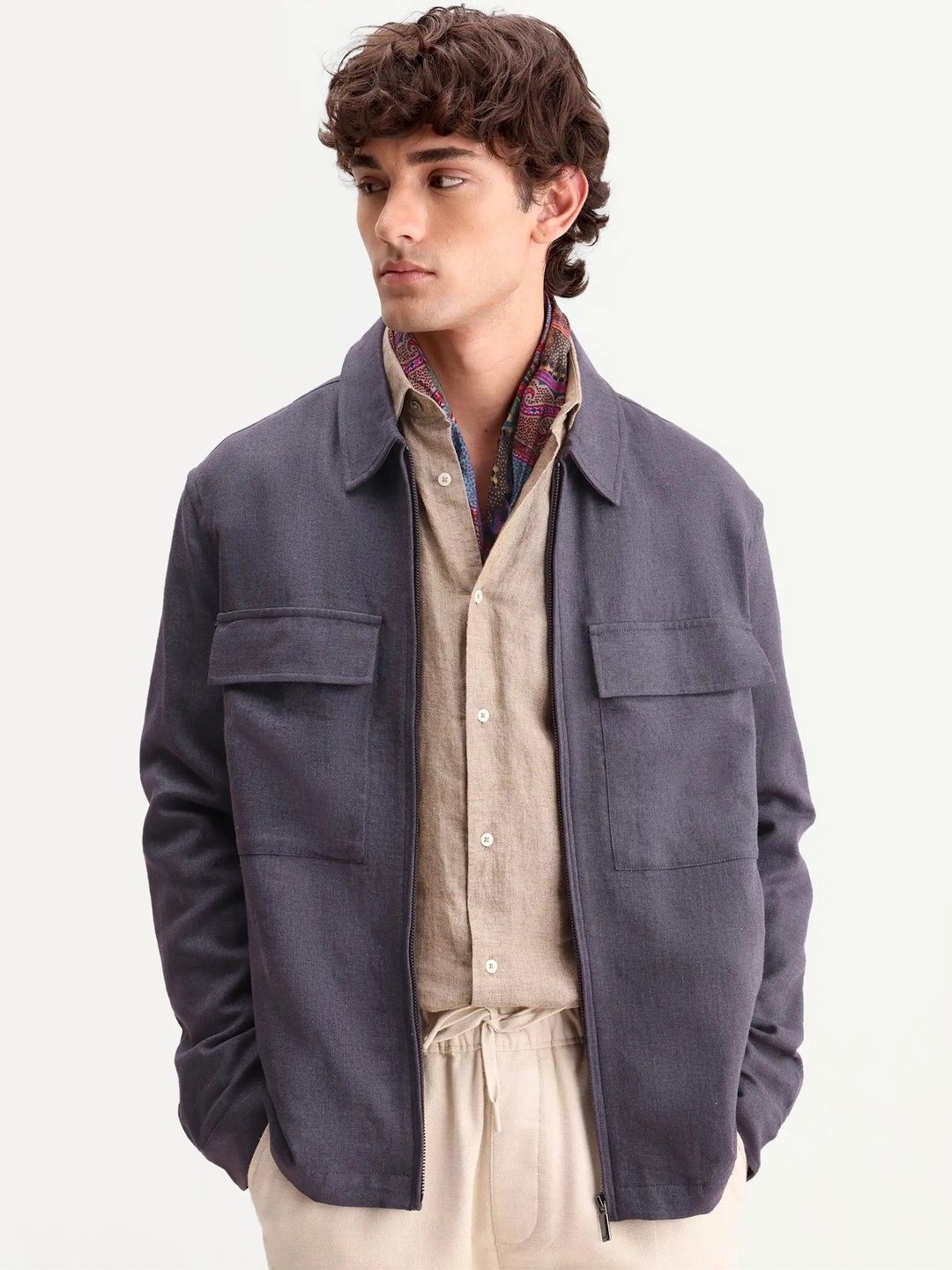 RARE RABBIT Men Open Front Jacket