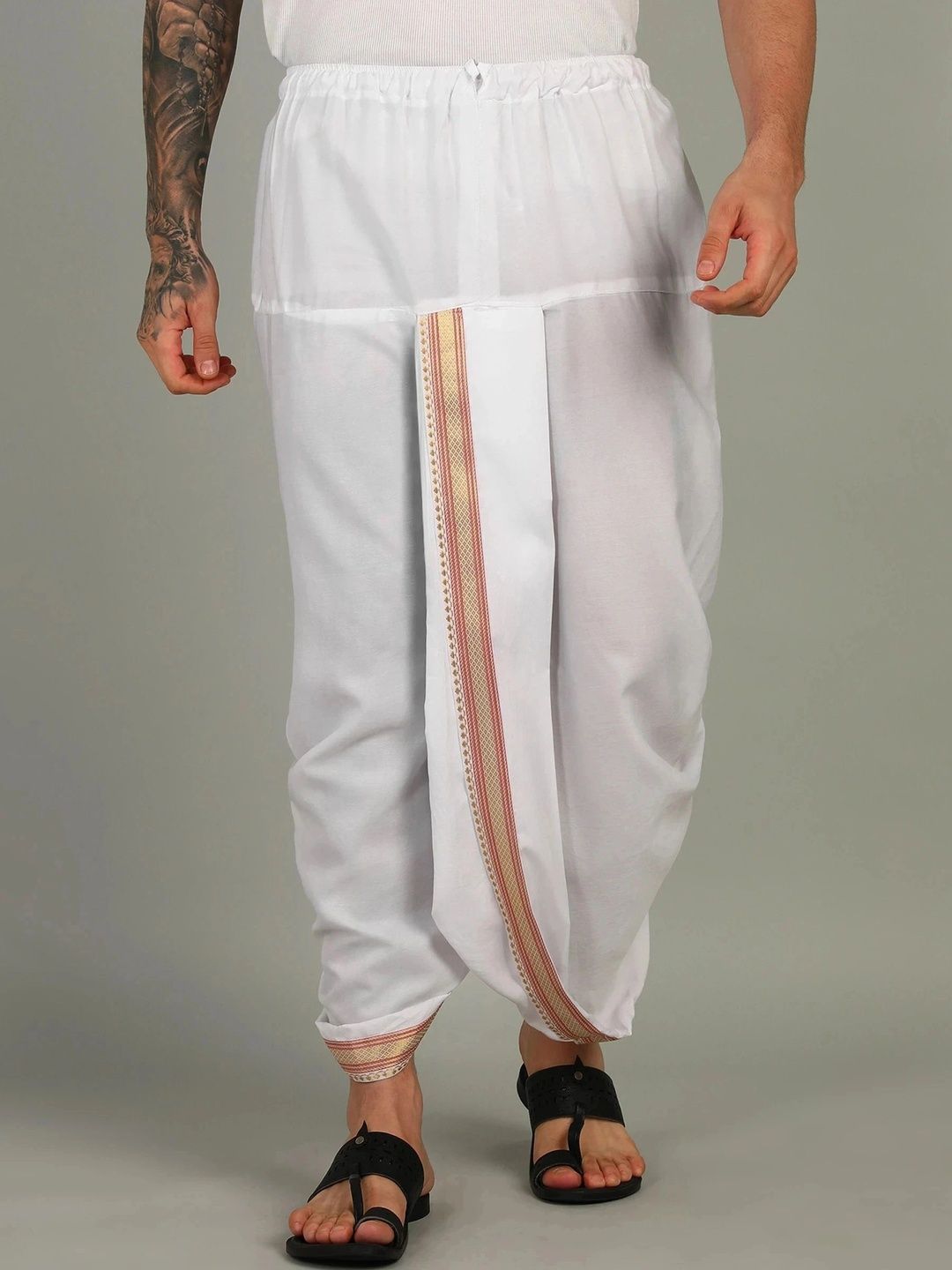 AKESHAVAM Men Silk Dhoti Dhotis