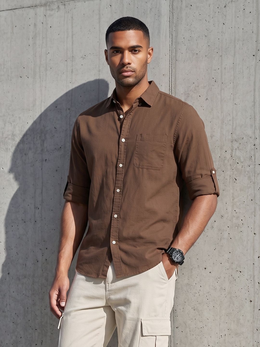 The Roadster Life Co. Spread Collar Casual Shirt