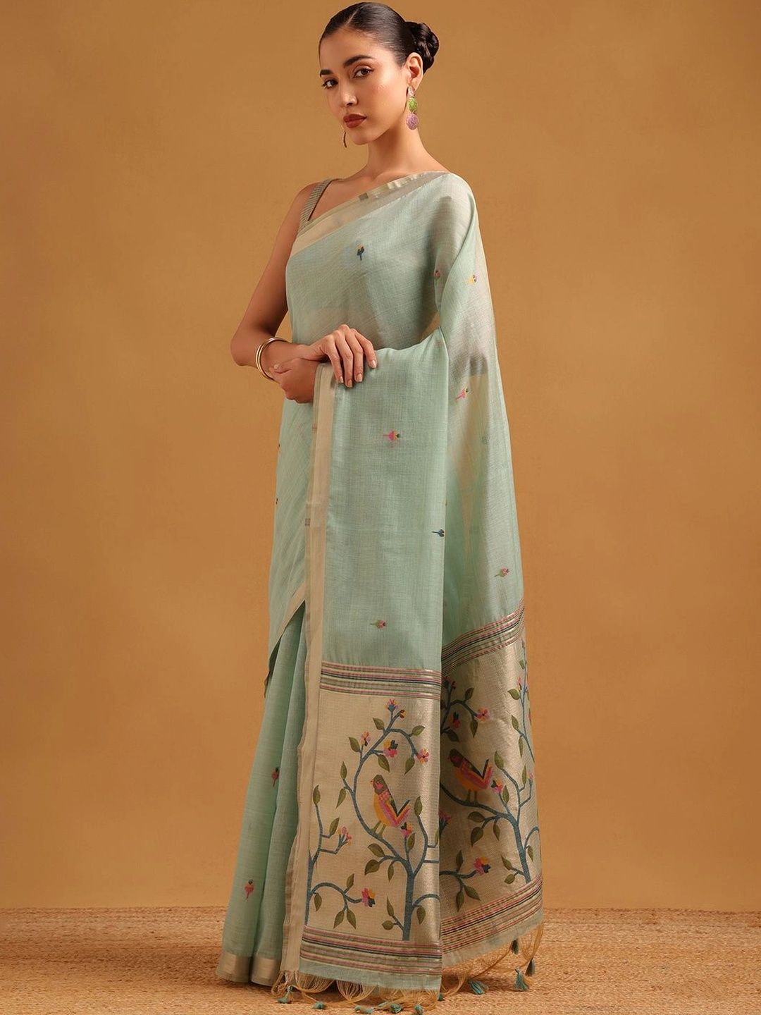 Soch Soch Woven Design Embroidered Saree
