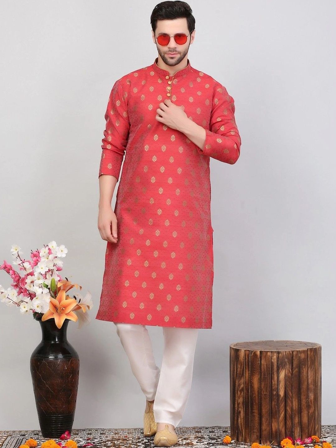 Sydney Heights Men Jacquard Kurta