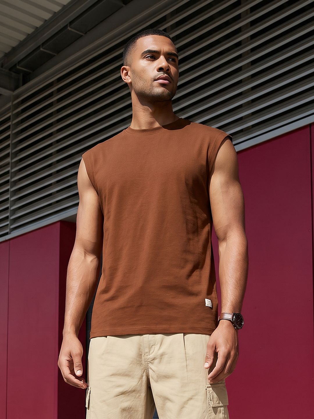 The Roadster Life Co. Relaxed Fit Pure Cotton T-shirt