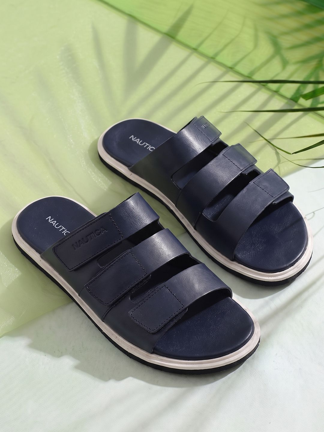 Nautica Men Leather Comfort Sandals