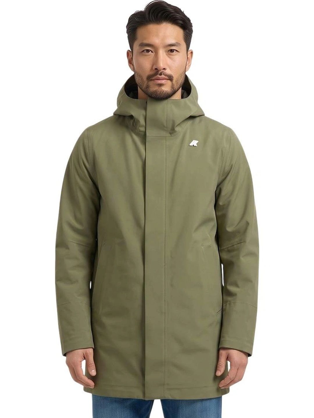 K-Way Green Hood Parka Jacket