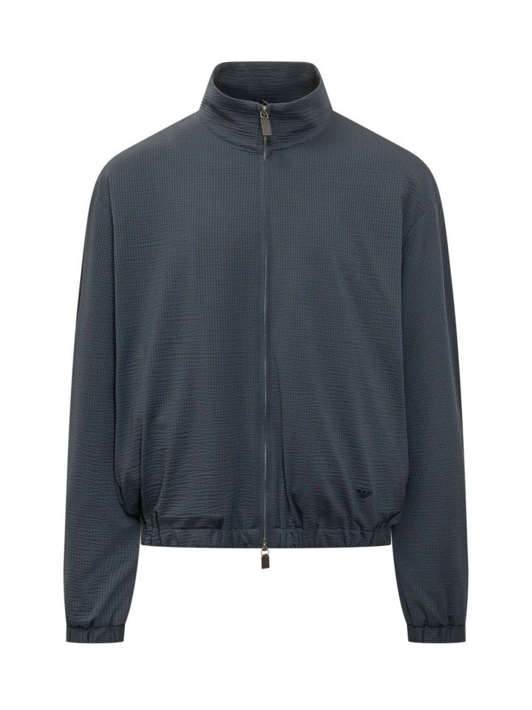 Emporio Armani Dark Blue Mock Collar Jacket