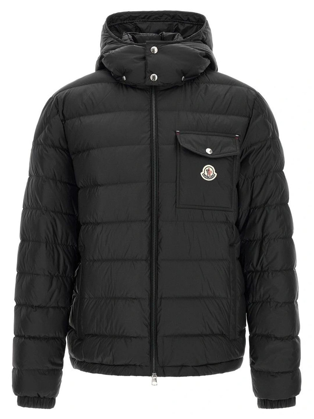 Moncler Black Quilted Hood Jacket