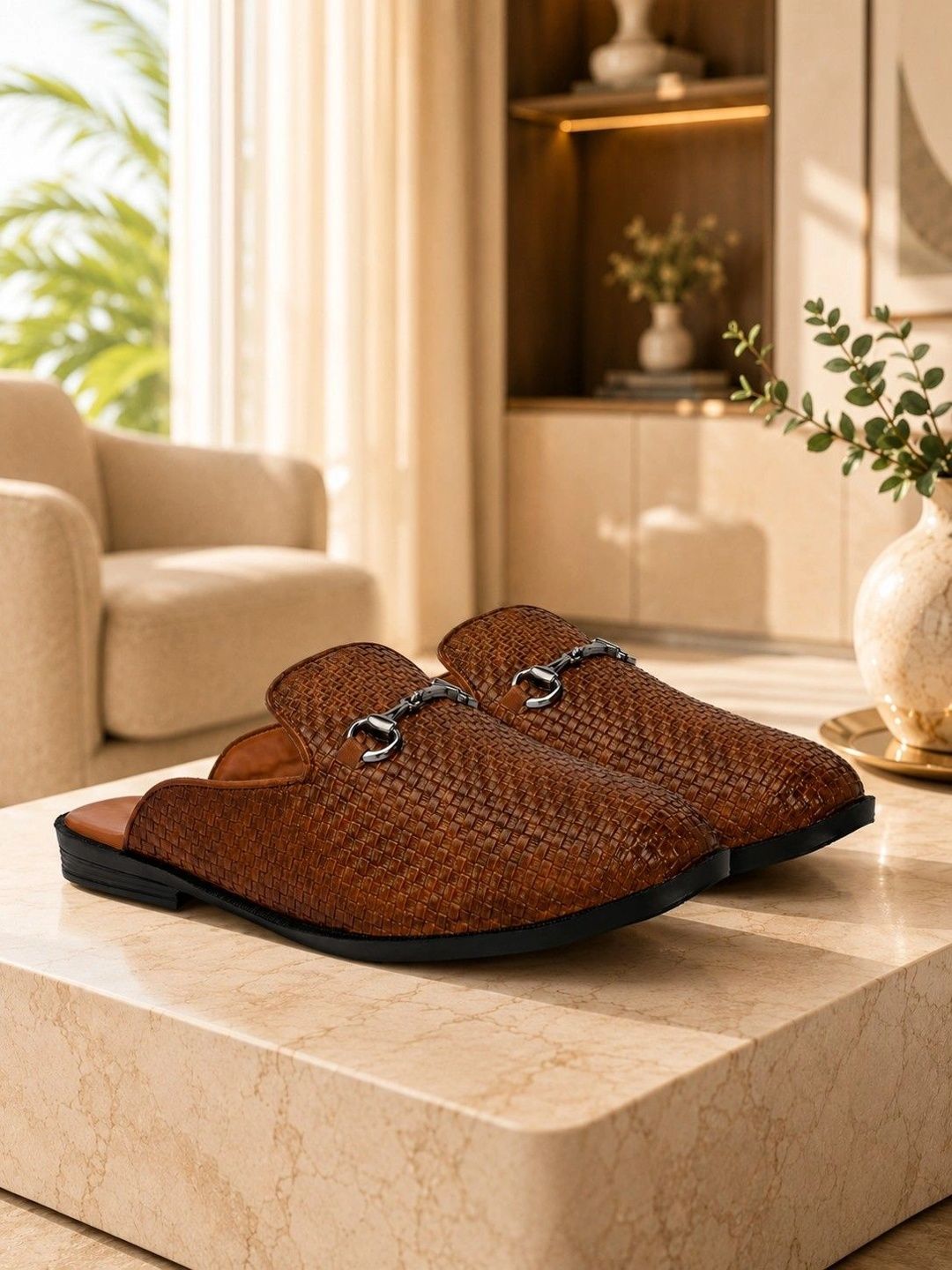 Provogue Men Woven Design Mules