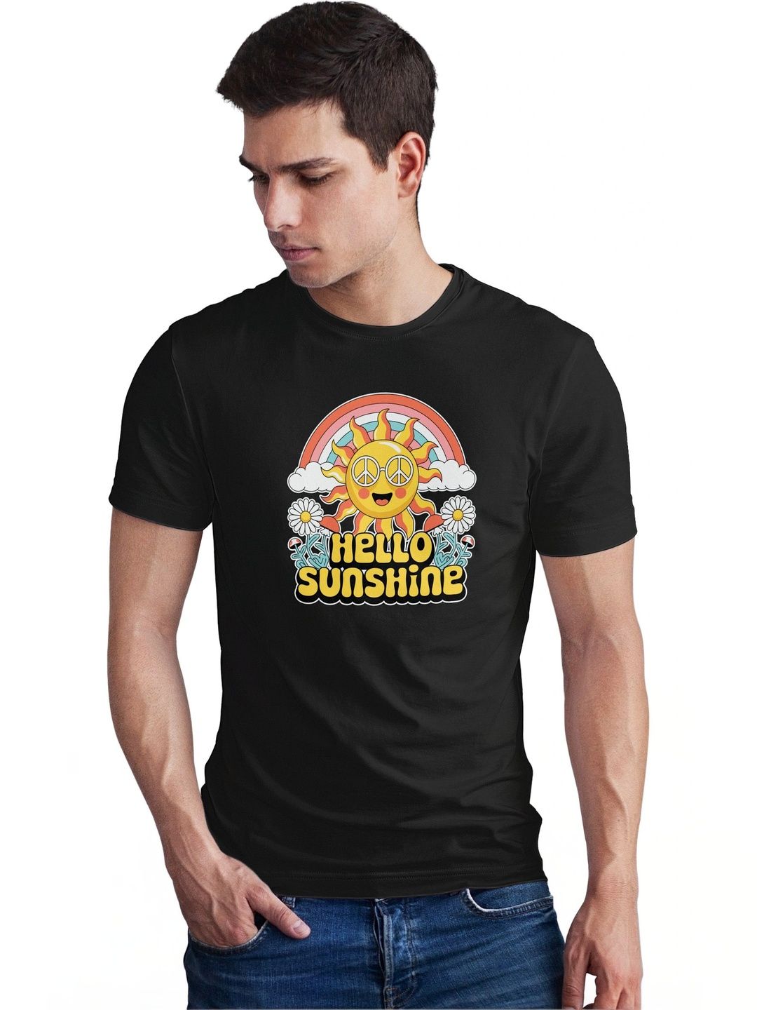 Seekbuylove Men Printed Bio Finish T-shirt