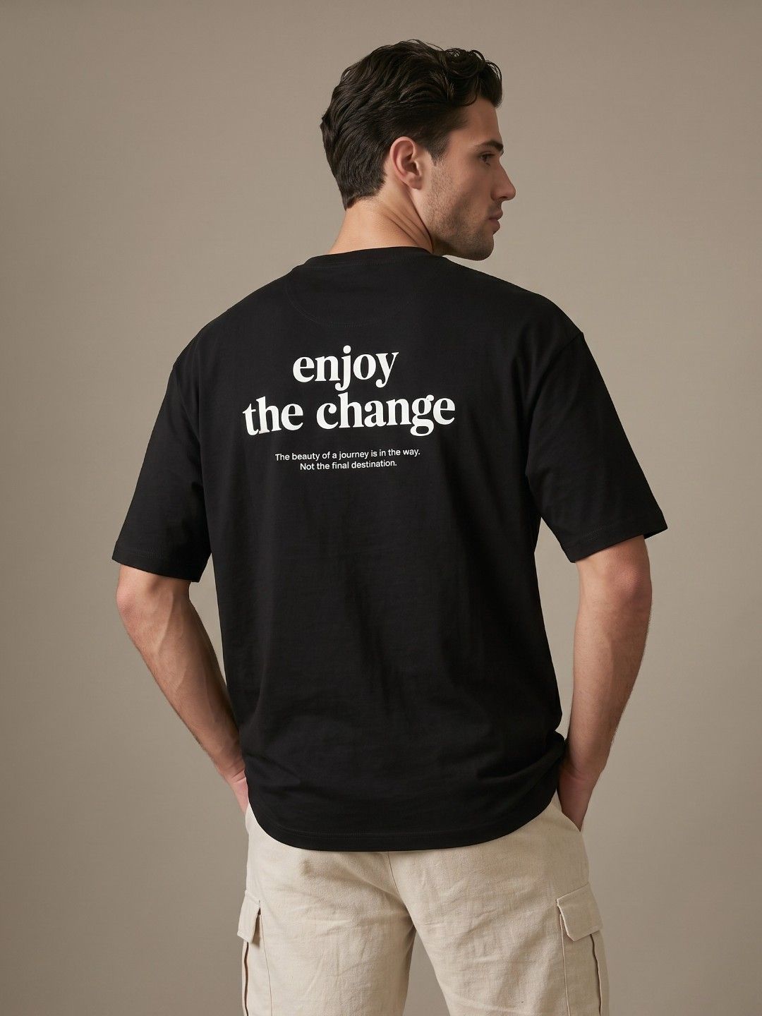 glitchez Typography Printed T-shirt