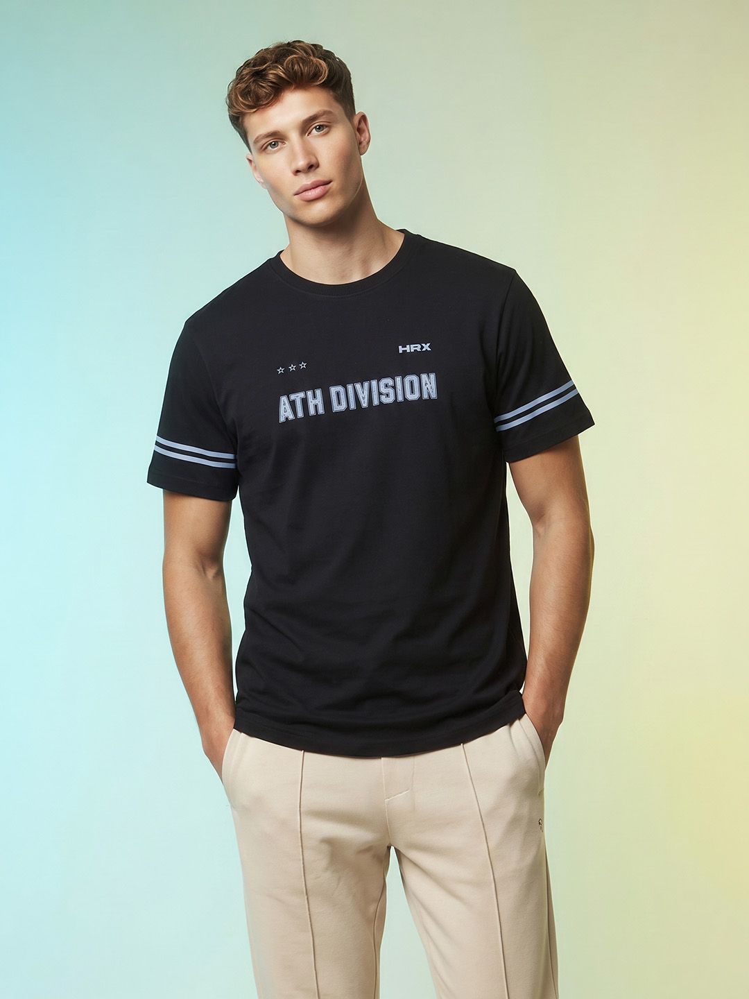 HRX by Hrithik Roshan Typography Printed T-shirt