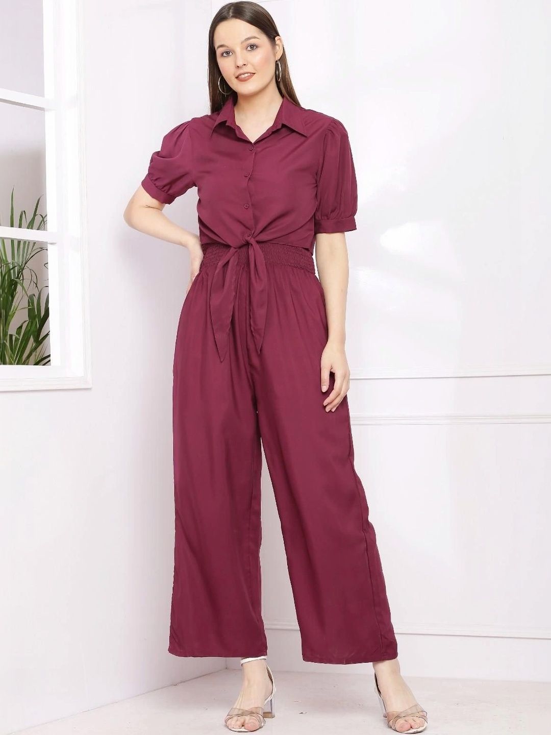 ZESHE MESHE Puff Sleeve Short Dress