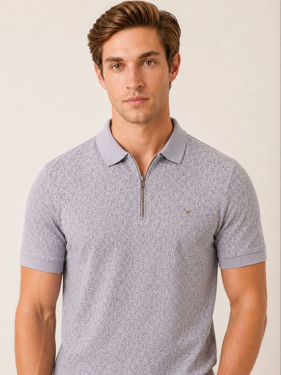 Monk Mode Men Polo Collar T-shirt