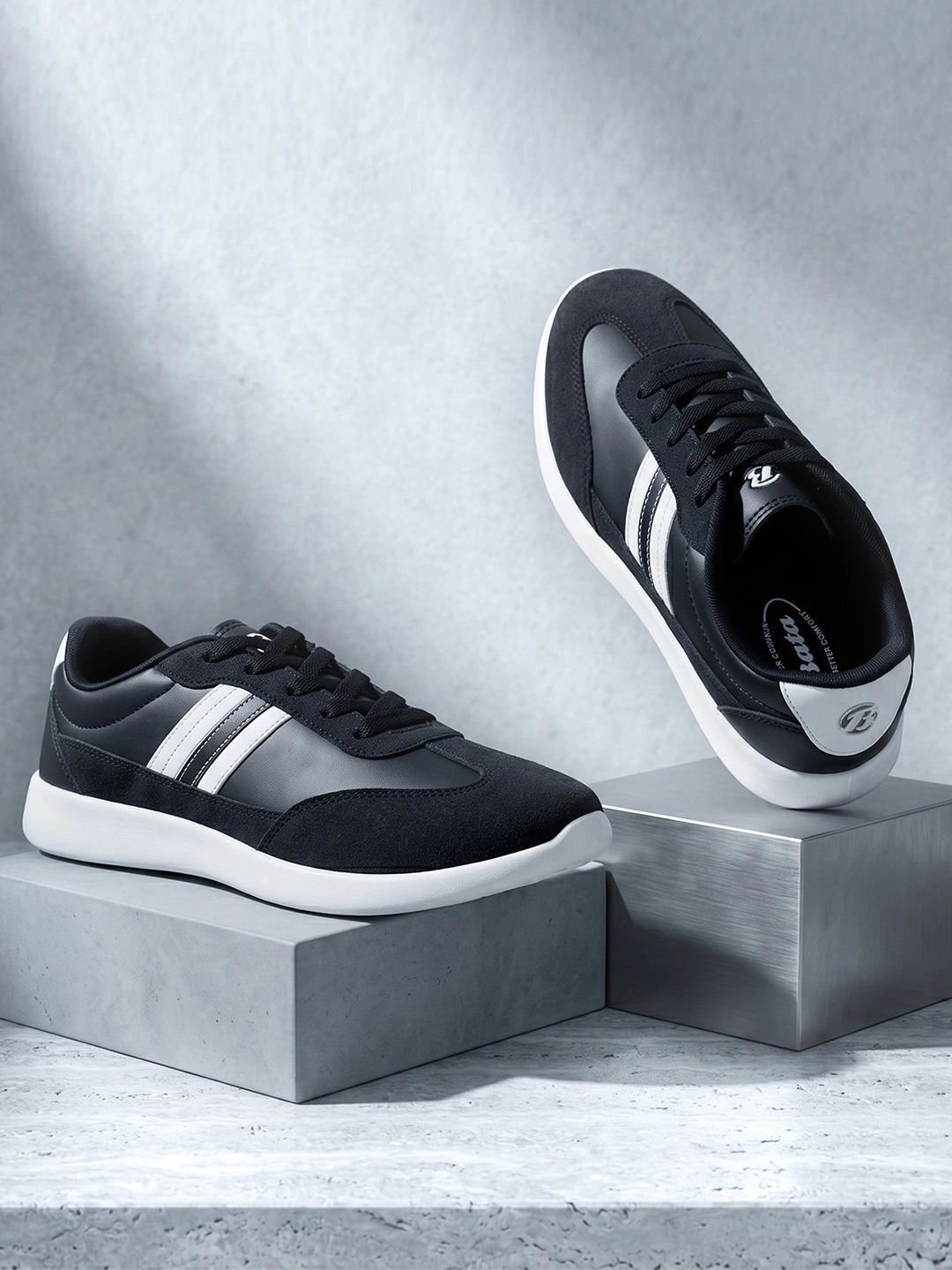 Bata Men Colourblocked Round Toe Lace-Ups Sneakers Shoes