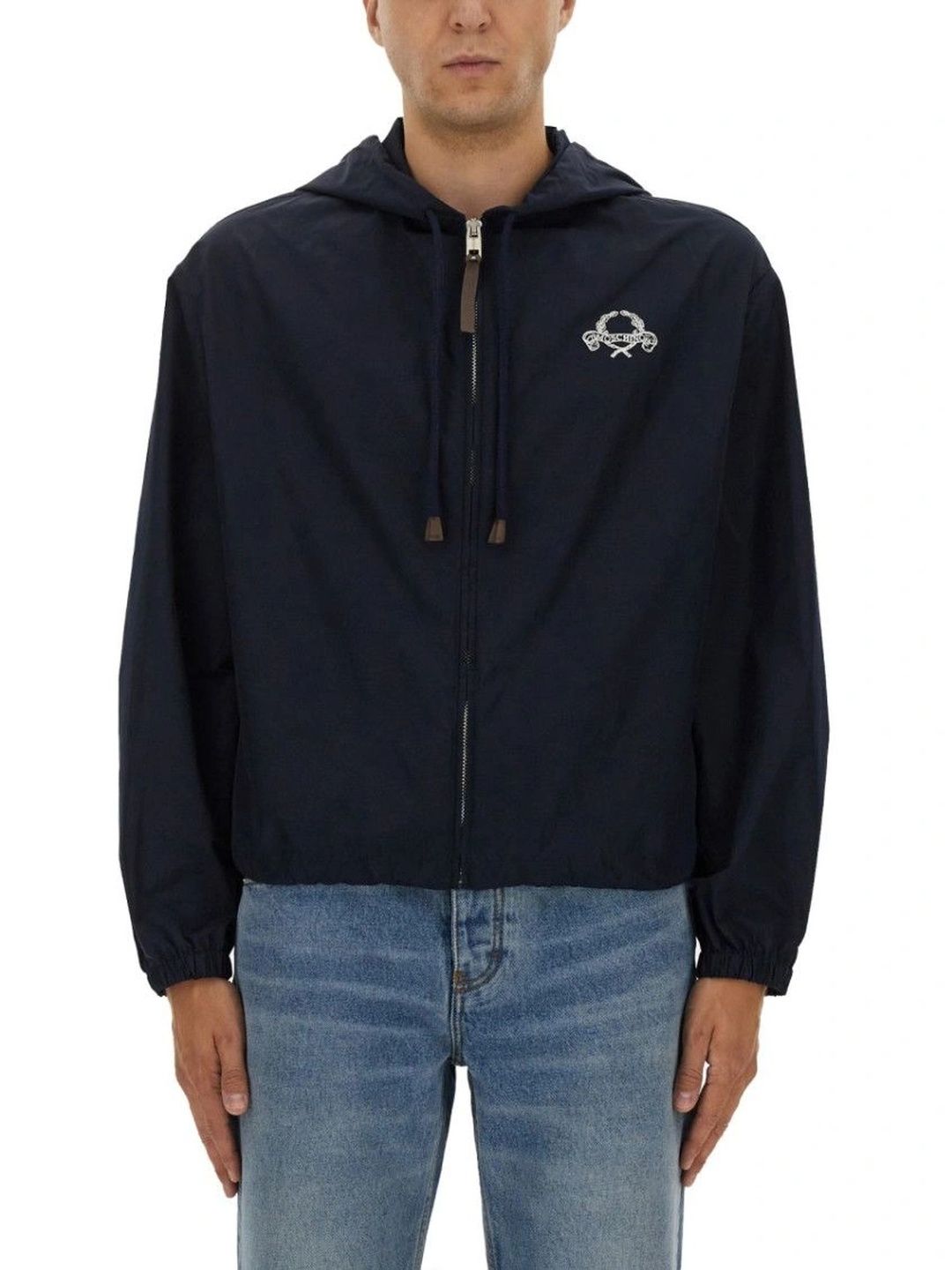 MOSCHINO Navy Blue Hood Jacket