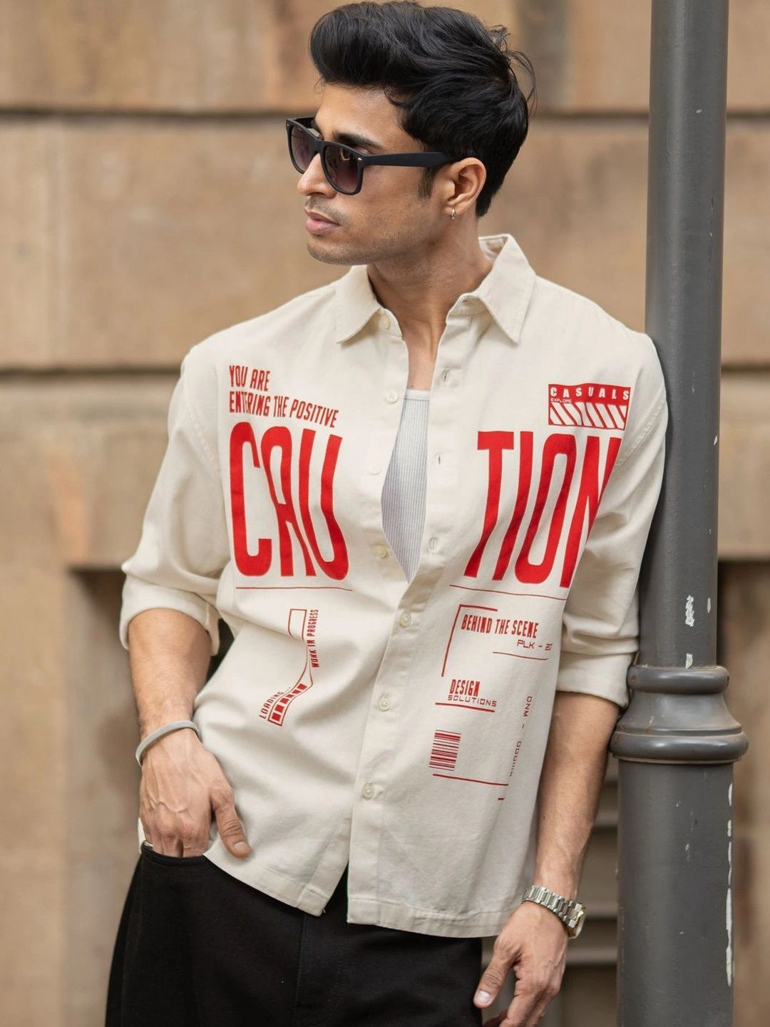 Powerlook Men Boxy Printed Casual Shirt