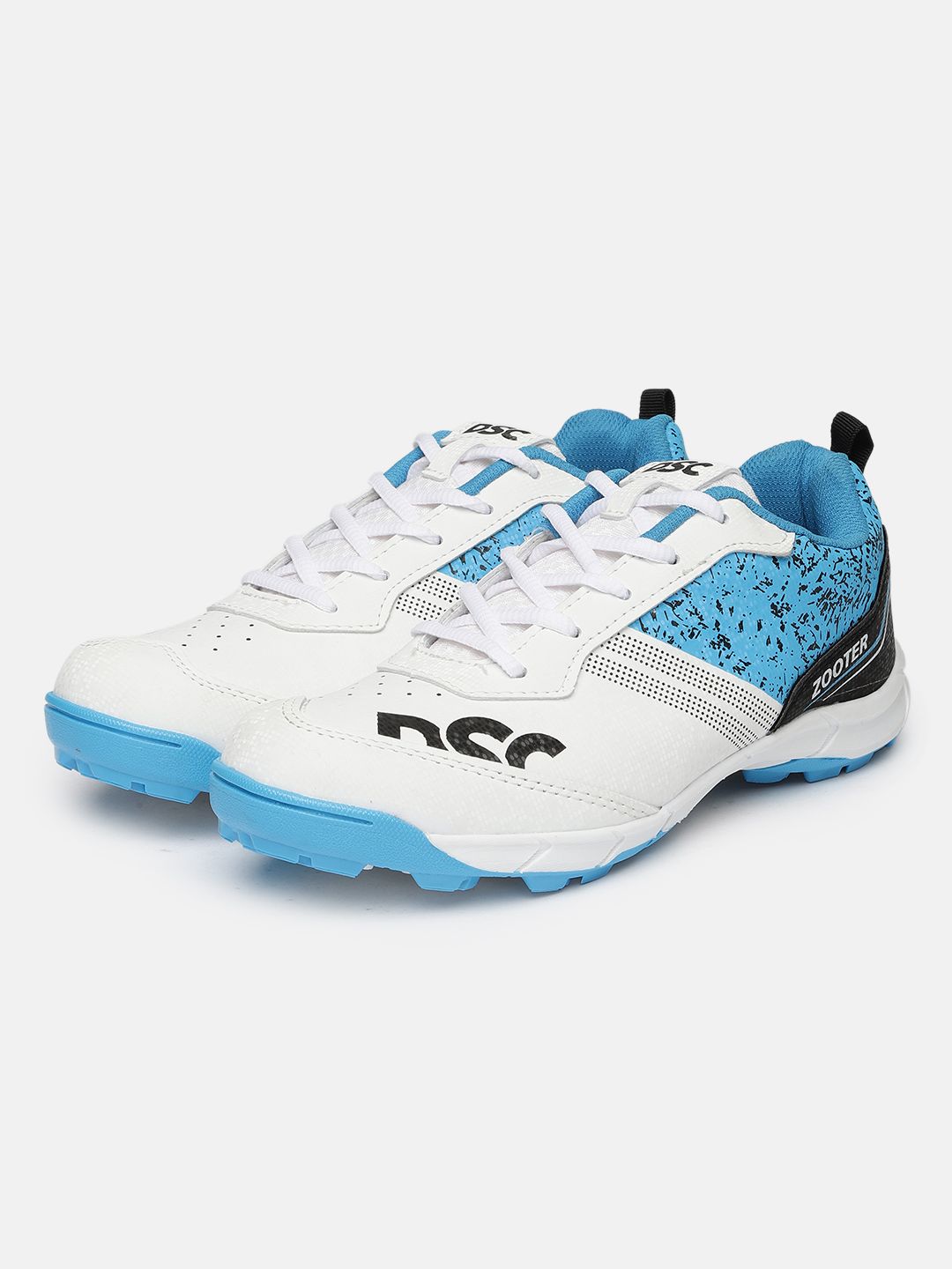 DSC Men Zooter White Lace-Up Cricket Shoes