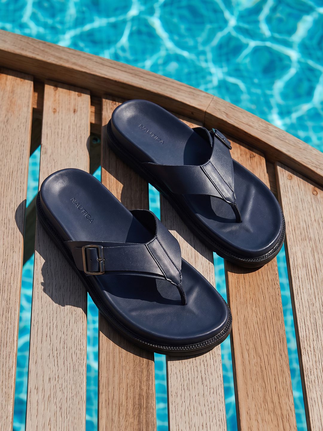 Nautica Men Leather Comfort Sandals