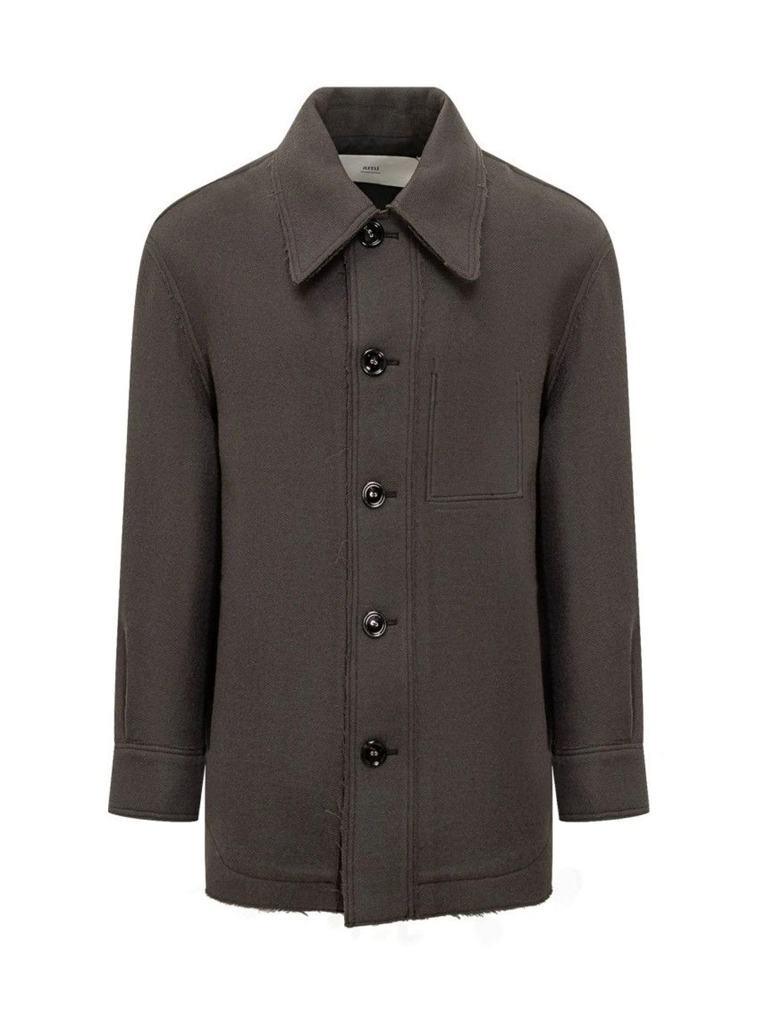 Ami Paris Grey Shirt Collar Jacket