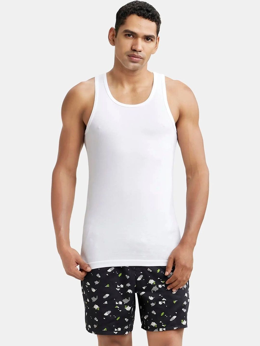 Jockey Pack Of 2 Super Combed Cotton Round Neck Sleeveless Vest-8820