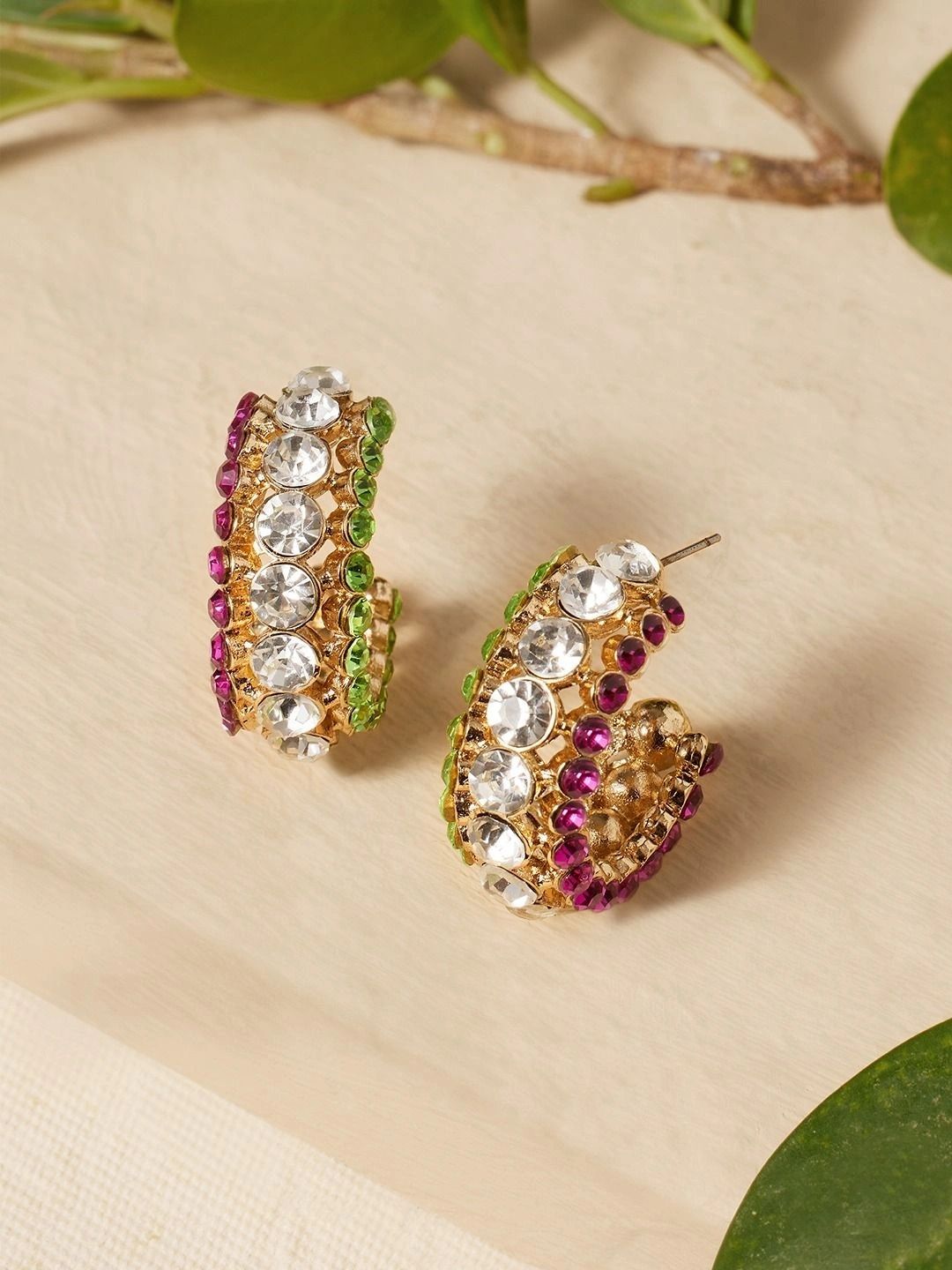 Zaveri Pearls Zaveri Pearls Circular Hoop Earrings