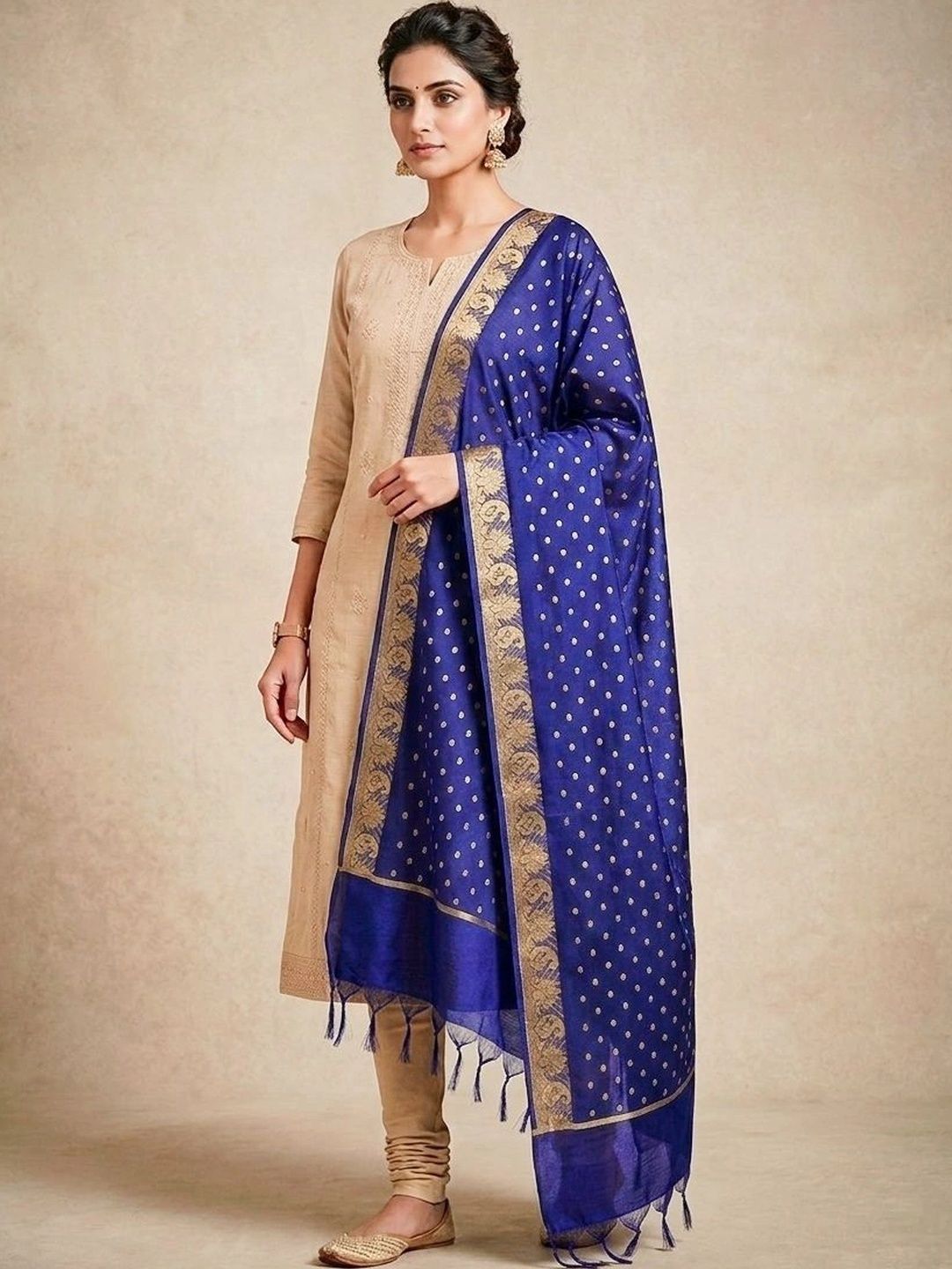 The SDF India Ethnic Motifs Woven Design Dupatta